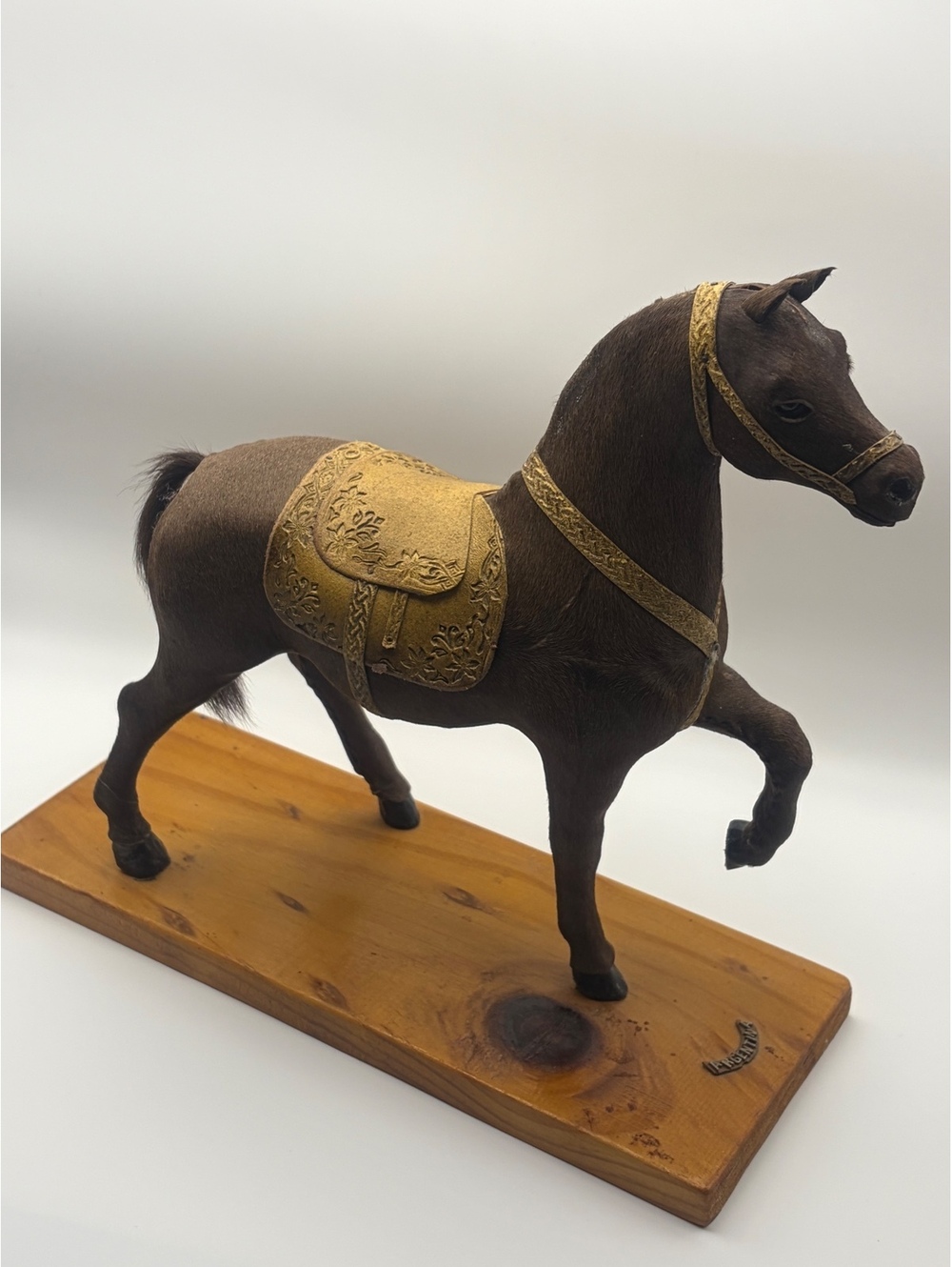 Argentina vintage leather horse figurine